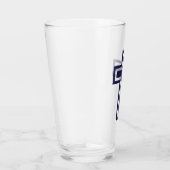 Blauw Christelijk kruis verschillende varianten Glas (Rechts)