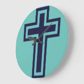 Blauw Christelijk kruis verschillende varianten Grote Klok (Hoek)