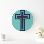 Blauw Christelijk kruis verschillende varianten Grote Klok (Huis)