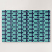 Blauw Christelijk kruis verschillende varianten Legpuzzel (Horizontaal)