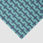 Blauw Christelijk kruis verschillende varianten Tissuepapier (Detail)