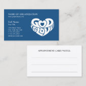 Blauw-Christelijke kerkdominee | Religieus ministe Afsprakenkaartje (Voorkant / Achterkant)