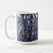 Blauw Chroom Geometrie Koffiemok (Links)
