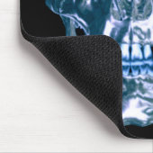 Blauw Chroom Schedel Muismat (Hoek)