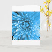 Blauw Chrysanthemum Kaart (Gele Bloem)