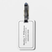 Blauw Chrysocolla Jaspis Bagagelabel (Achterkant verticaal)