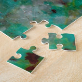 Blauw Chrysocolla Jaspis Legpuzzel (Zijkant)