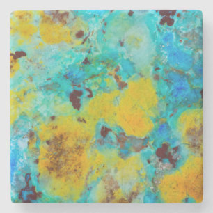 Blauw Chrysocolla Jaspis Stenen Onderzetter