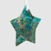 Blauw Chrysocolla Mineraal Steen Ornament (voorkant)
