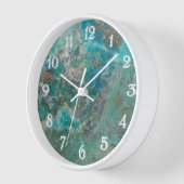 Blauw Chrysocolla Minerale Steen met Witte Aantall (Hoek)