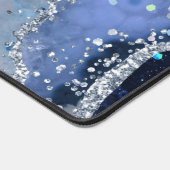 Blauw chunky glitter ontwerp bureaumat (Hoek)