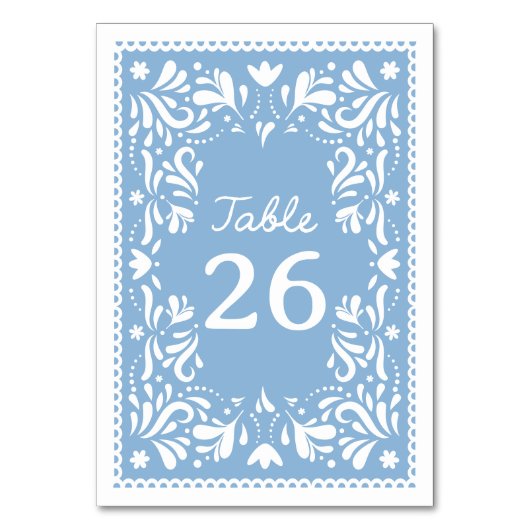 Blauw Cielito Lindo Papel Picado Baby Shower  Kaart (Voorkant)