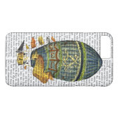 Blauw Cilindrisch Heet Lucht Ballon Case-Mate iPhone Case (Achterkant (Horizontaal))