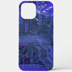 Blauw circuitbord technologie kunst elektronica Case-Mate iPhone case