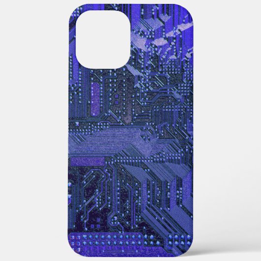 Blauw circuitbord technologie kunst elektronica Case-Mate iPhone case (Achterkant)