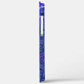 Blauw circuitbord technologie kunst elektronica Case-Mate iPhone case (Achterkant / Links)