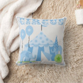 Blauw Circus Fun Kussen (Deken)