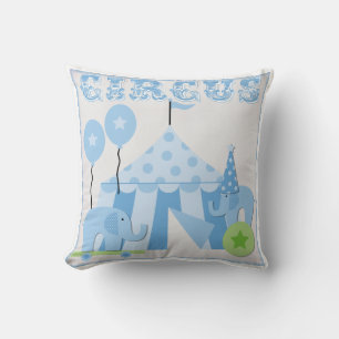 Blauw Circus Fun Kussen