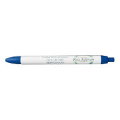 Blauw Cirkel Logo Zwarte Inkt Pen (Voorkant)