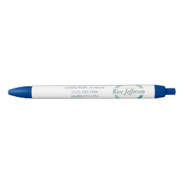 Blauw Cirkel Logo Zwarte Inkt Pen