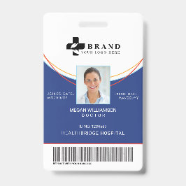 Blauw cirkelontwerp  | Medische foto-id & Logo Badge