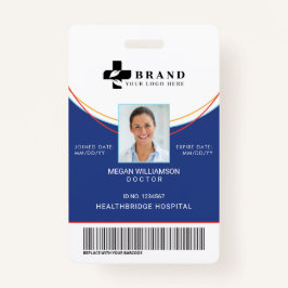 Blauw cirkelontwerp  | Medische foto-id & Logo Badge
