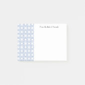Blauw  cirkelpatroon Aangepaste notities Post-it® Notes (Voorkant)