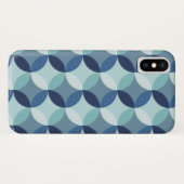 Blauw cirkelpatroon Case-Mate iPhone case (Achterkant (horizontaal))