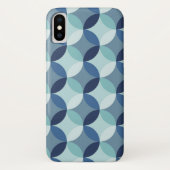 Blauw cirkelpatroon Case-Mate iPhone case (Achterkant)