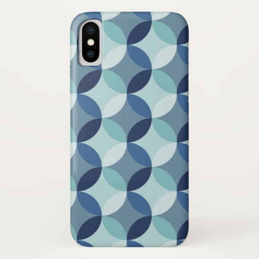 Blauw cirkelpatroon Case-Mate iPhone case (Achterkant)