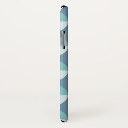 Blauw cirkelpatroon Case-Mate iPhone case (Achterkant / rechts)