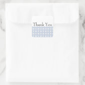 Blauw cirkelpatroon Dank u Sticker (Tas)