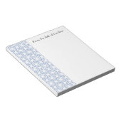 Blauw cirkelpatroon Gepersonaliseerd Notitieblok (Schuin)