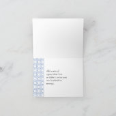 Blauw cirkelpatroon Hartelijk dank Kaart (Binnen)