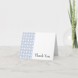 Blauw  cirkelpatroon Hartelijk dank Kaart