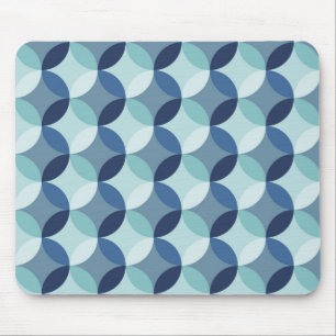 Blauw cirkelpatroon muismat