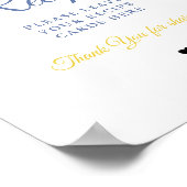 Blauw Citrus Laat je Recepten Bruidsfeest Poster (Hoek)