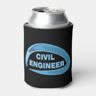 Blauw civiel ingenieur blikjeskoeler