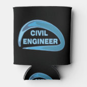 Blauw civiel ingenieur blikjeskoeler (Voorkant)