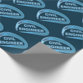 Blauw civiel ingenieur inpakpapier (Hoek)