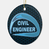 Blauw civiel ingenieur keramisch ornament (Links)