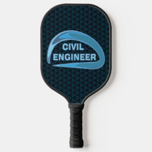 Blauw civiel ingenieur pickleball paddle