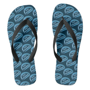 Blauw civiel ingenieur teenslippers
