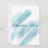 Blauw Classic Retro Auto  Aquarel Bedankkaart (Achterkant)