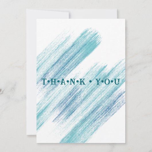 Blauw Classic Retro Auto  Aquarel Bedankkaart (Achterkant)