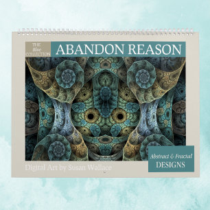 Blauw Collectie Abstracte fractals 2025 Kalender