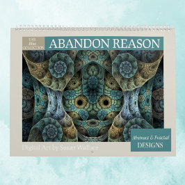 Blauw Collectie Abstracte fractals 2026 Kalender