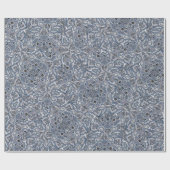 Blauw complex mandala stijl print patroon ontwerp cadeaupapier (Vlak)