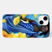 Blauw concept zeemeermin illustratie telefoonhoesj Case-Mate iPhone case (Achterkant (horizontaal))