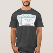 blauw concertkaartje t-shirt (Voorkant)